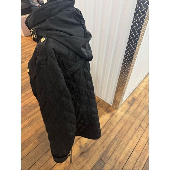 Michael kors mkblack/gold  quilted packable Jacket/coat hooded plus size 1xl - Picture 3 of 11